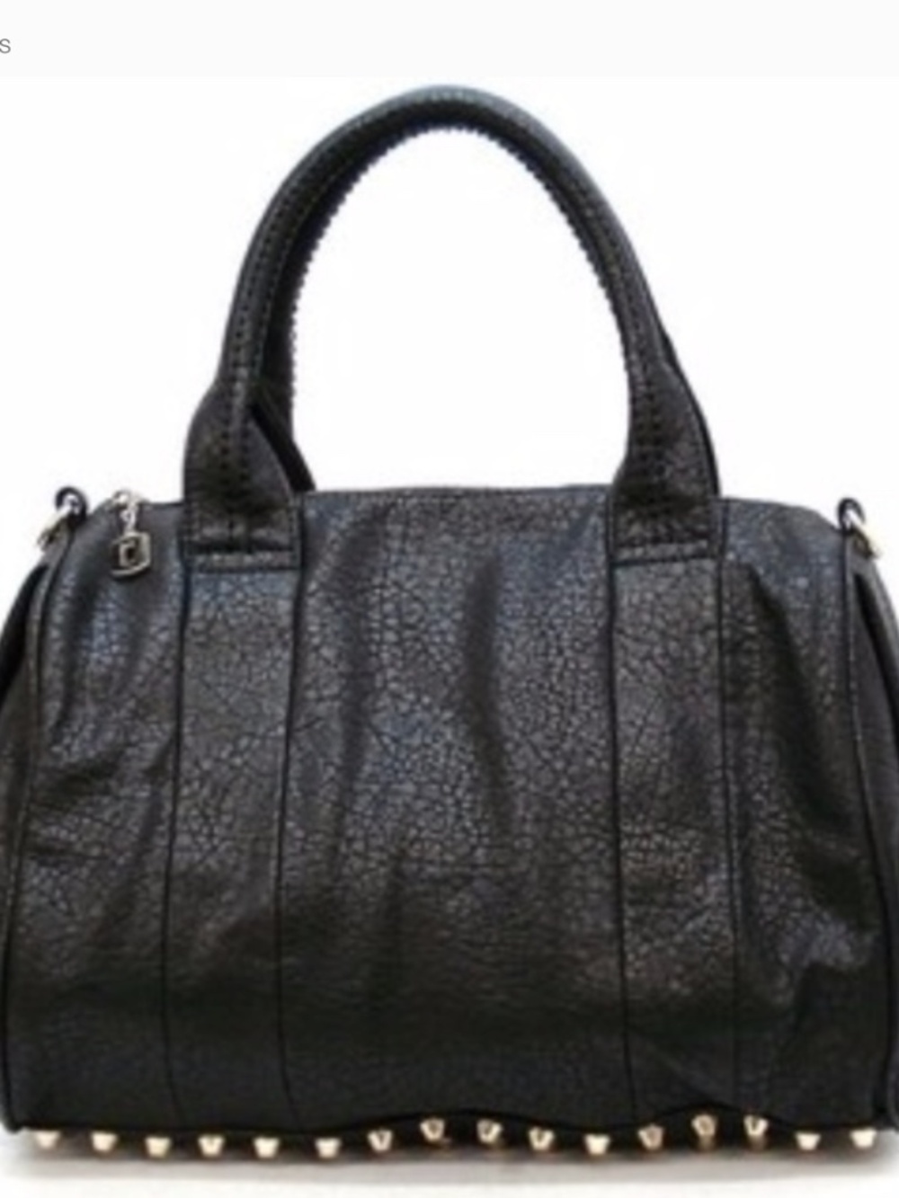 GORGEOUS ALEXANDER WANG $998 BLACK STUDDED BOTTOM DOCTOR BAG PURSE - Picture 7 of 8